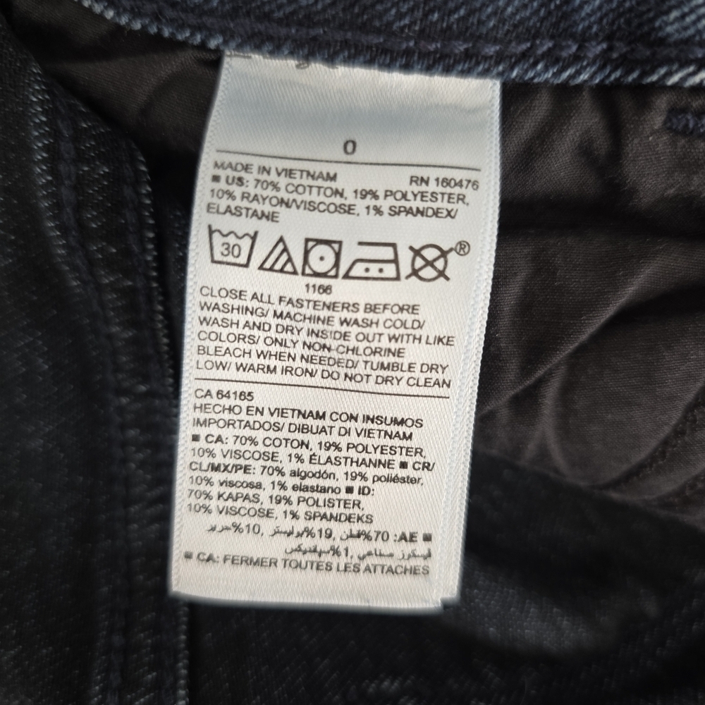 Old Navy Womens Rockstar Super Skinny Ankle Mid-Rise Dark Wash Denim Jeans Sz 0 - Picture 9 of 9